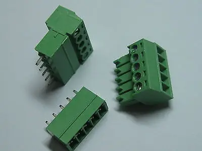 12 pcs Screw Terminal Block Connector 3.81mm 5 pin/way Green Pluggable Type | Обустройство дома