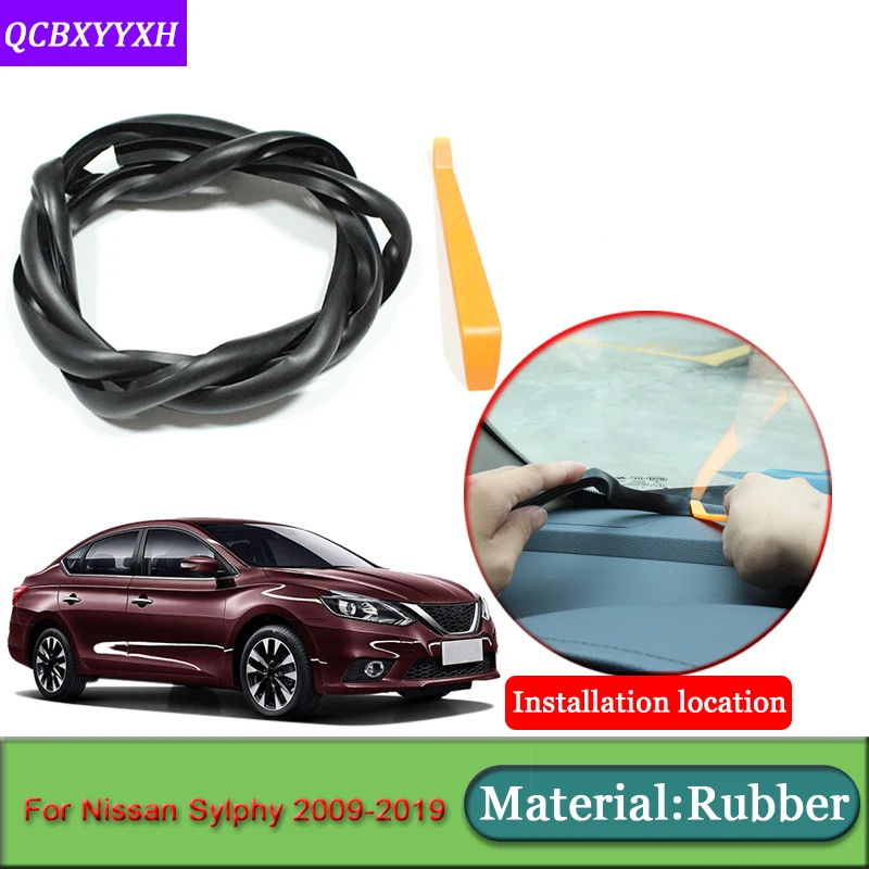 

Car-styling For Nissan Sylphy 2009-2019 Anti-Noise Soundproof Dustproof Car Dashboard Windshield Sealing Strips Auto Accessories