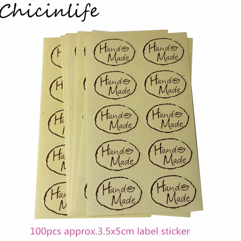 Chicinlife 100 шт./лот 3 5*5 см наклейка ручной работы этикетка ручная работа для подарка