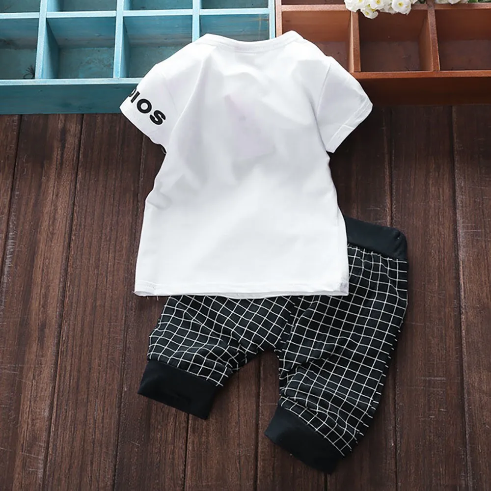 Hot Sale Baby Boy Clothes Brand Summer Kids Sets T-shirt+Pants Suit Star Printed Newborn Sport Suits |
