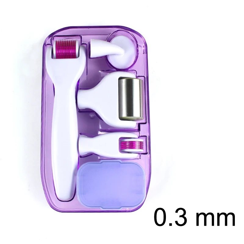 DARSONVAL DRS 6 в 1 микро иглы Дерма ролик Титан мезороллер микроиглы машина для ухода за кожей и тела лечения - Цвет: 6 in 1 white 0.3 mm