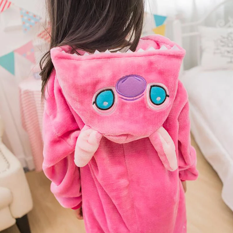 Kid Pink Stitch Cosplay Kigurumi Onesie Child Cartoon Anime Unicorn Jumpsuit Costume Girl Boy Animal Disguise Sleepwear Pajamas |