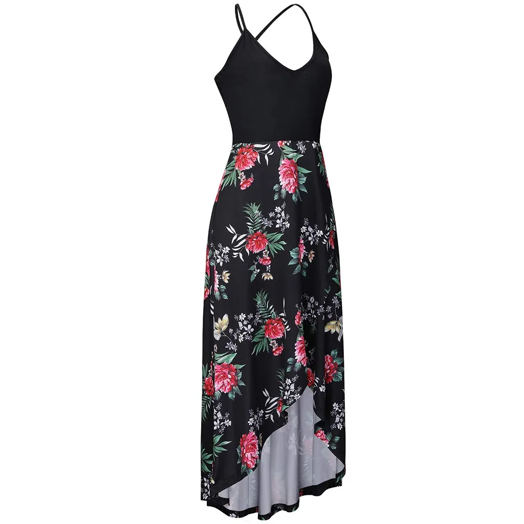 Vestidos Verano, женское летнее сексуальное длинное платье на бретельках с открытыми плечами и открытой спиной, пляжный сарафан, женские летние платья