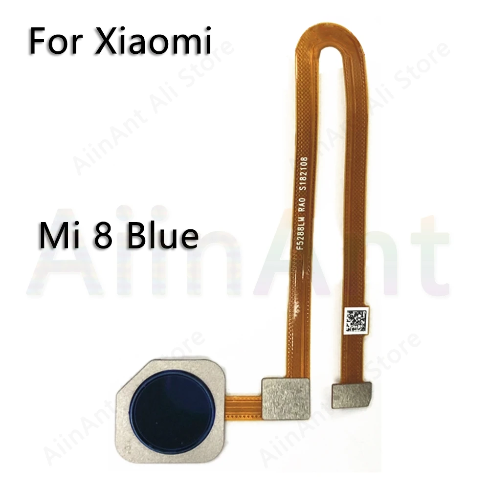 For Xiaomi 8 Blue Оригинальная задняя кнопка домой датчик отпечатков пальцев гибкий кабель для Xiaomi Mi 8 8SE SE Lite датчик отпечатков пальцев Flex - Цвет: For Xiaomi 8 Blue