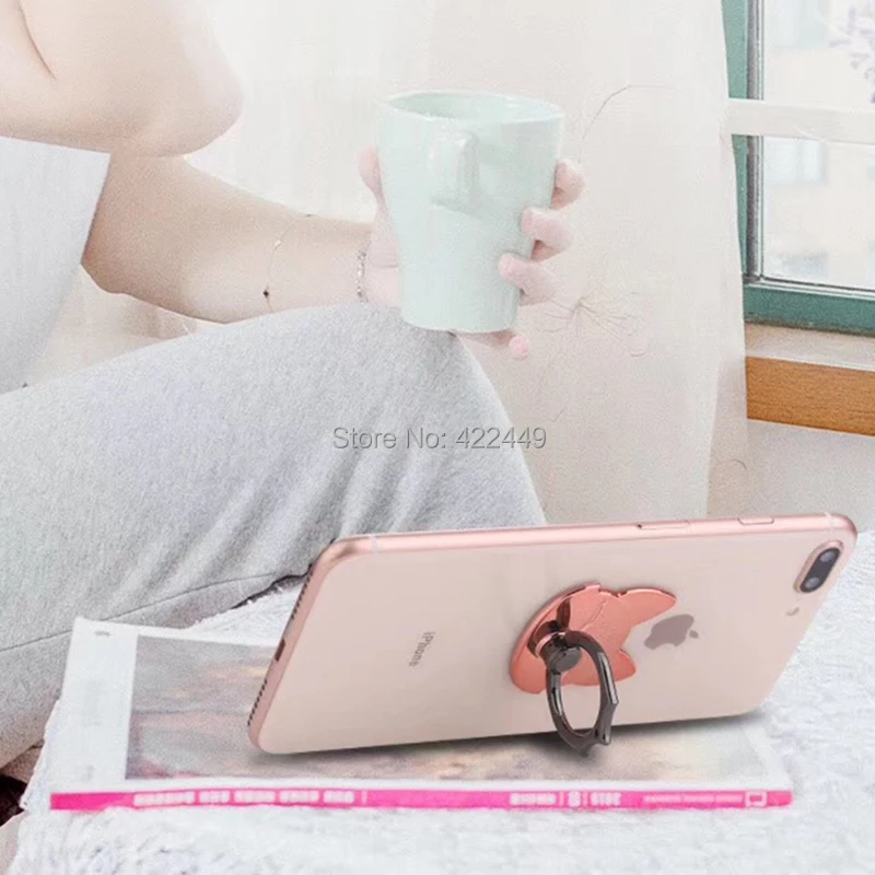 

500pcs Universal Finger Ring Mobile Phone Smartphone Stand Holder For iPhone Xiaomi Samsung Smart cell Phone IPAD Mount Stander