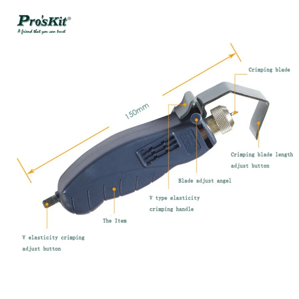 Proskit 8PK 325B кабель для зачистки проводов резак обжимной многофункциональный