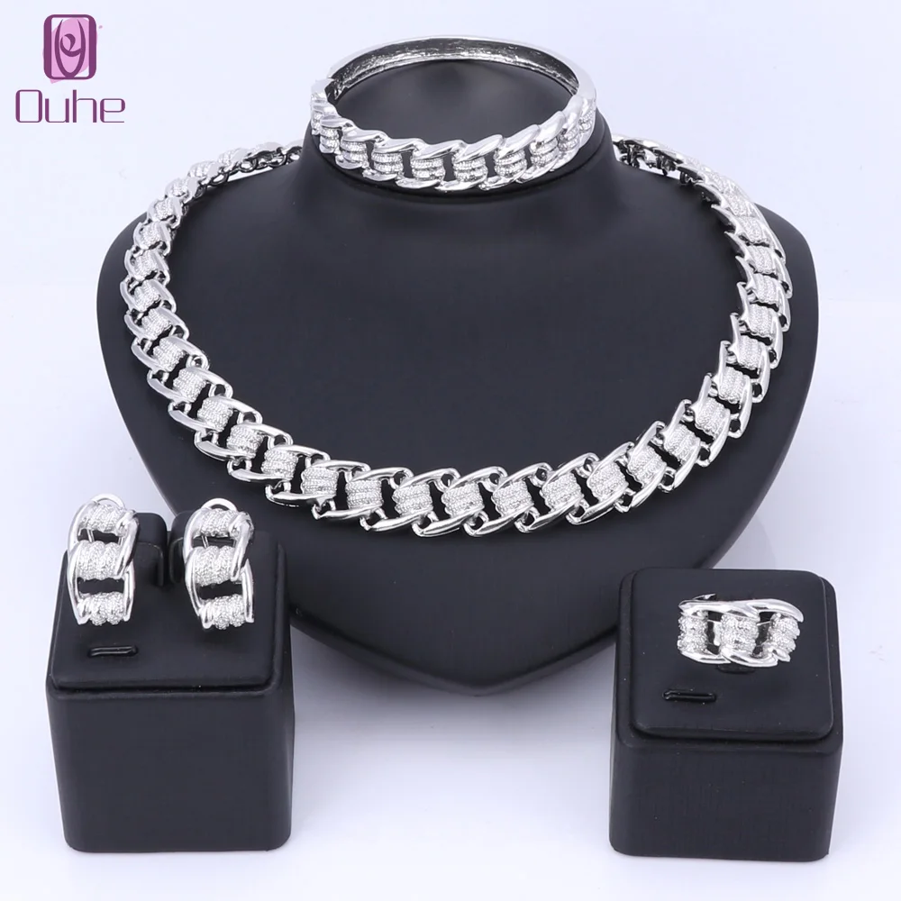 Комплект из колье серёг браслета и кольца|jewelry sets|jewelry set for weddingbracelet ring |