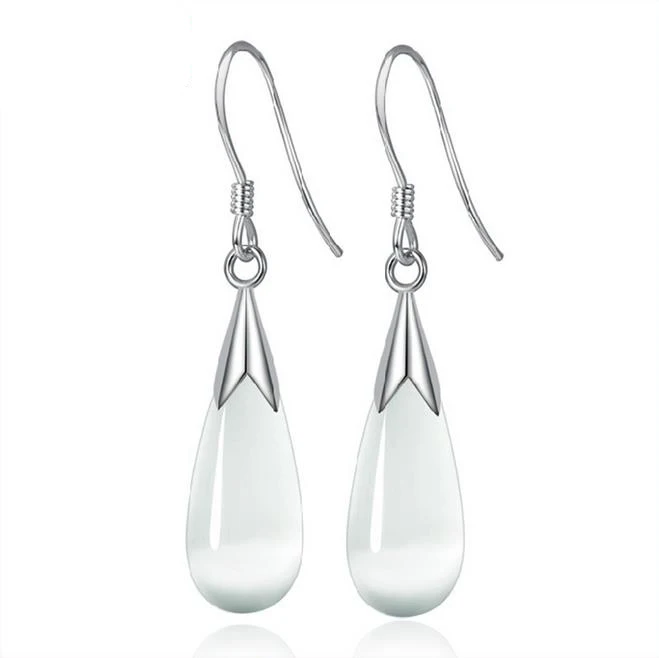 Женские серьги гвоздики из серебра 925 пробы с опалом|fashion stud earrings|stud earringsstud earrings