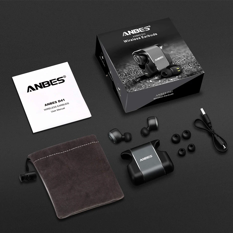 ANBES D41 наушники-вкладыши TWS Bluetooth наушники Беспроводной V5.0 гарнитура для samsung Iphone