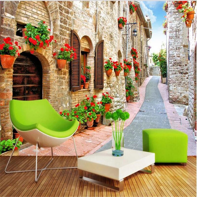 

beibehang 3d custom photo wallpaper wall murals wall stickers Countryside Landscape Background Wall papel de parede para quarto