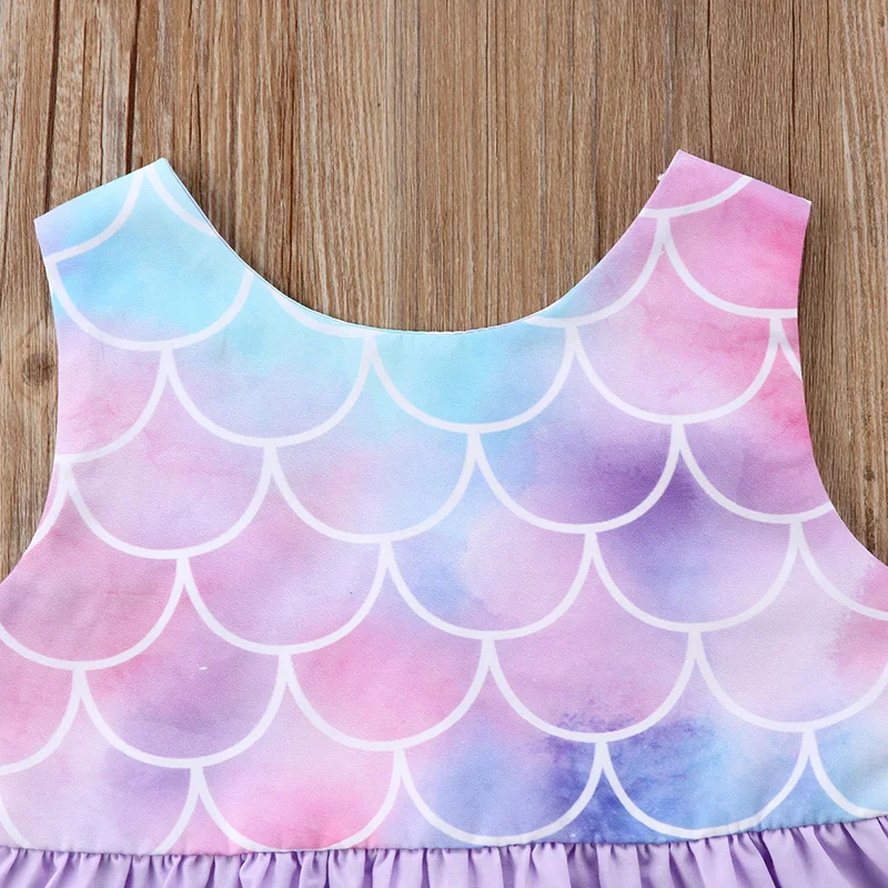 Комплект из 3 предметов с русалочкой летняя одежда для маленьких девочек