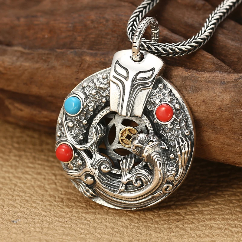 EDC 925 серебряный нож бусы кольца кулон уличный Паракорд украшения серебро