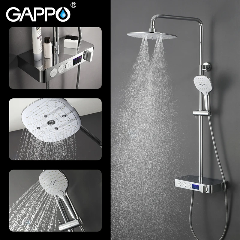Смесители для душа GAPPO цифровой термостатический дисплей кран ванны с