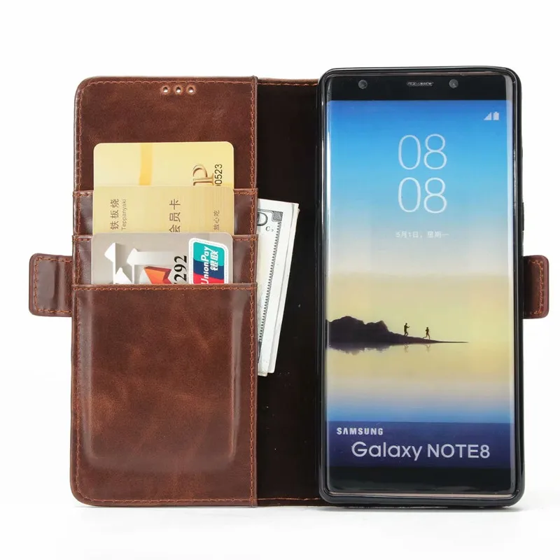 Откидная крышка кожаный чехол s чехол для телефона для samsung Galaxy S5 S6 Edge S7 S8 Plus Note 4 5 8 два сложения бумажник чехол для телефона задняя крышка