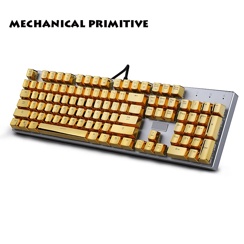 104 брелки PBT OEM высоко персонализированные просвечивающие металлические механические клавиатуры