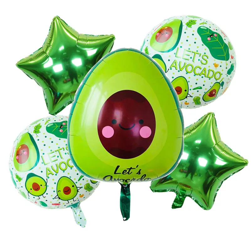 5 шт. фольгированные воздушные шары в виде авокадо|foil balloons|kids kidskids ballons |