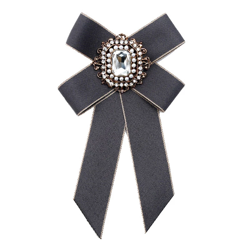 Красные синие черные бархатные винтажные тканевые большие броши бант Для женщин