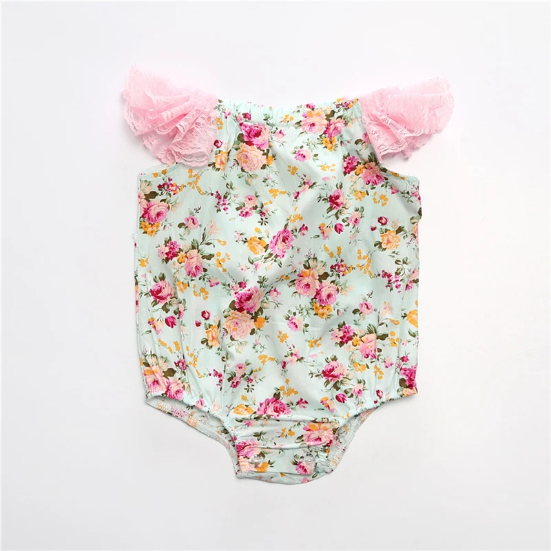 Новинка 2017 года модный тренд милый кружевной комбинезон с цветочным рисунком для