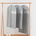 Портативный черный уплотненный пылезащитный чехол на молнии, мужской костюм, пальто, чехол для хранения, для путешествий, бизнес, складная вешалка, сумка FK004