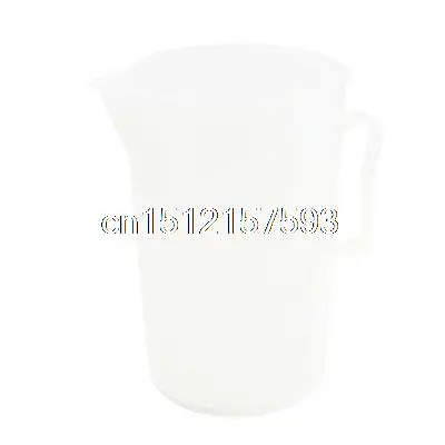 

2000mL Cylinder Shape Clear White Plastic Handle Graduated Beaker Measuring Cup