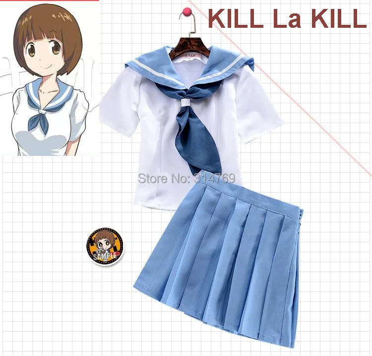 Мода Аниме Kill la косплей одежда Mako Mankanshoku Косплей Костюм Школьная форма летнее