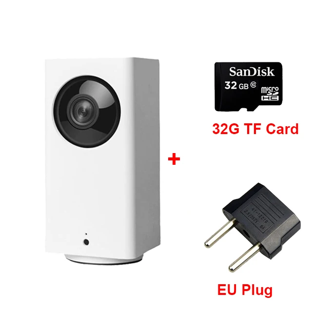 Add EU 32G Xiao mi jia IP камера Dafang умный монитор 110 градусов 1080p HD интеллектуальная безопасность Wi-Fi ночное видение для mi Home App - Цветной: Add EU 32G