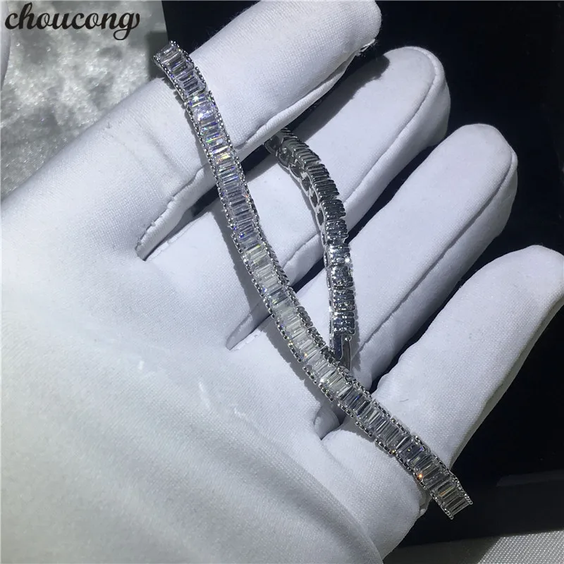 Женские классические браслеты с цветами choucong свадебные из белого золота