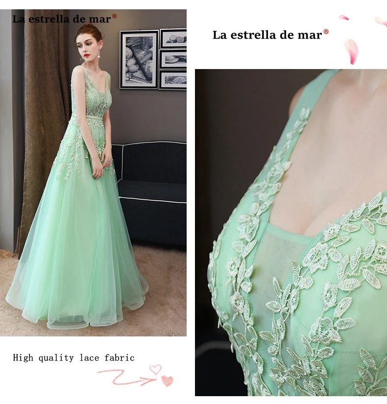 Vestidos fiesta boda, новинка, сексуальное платье с v-образным вырезом, Тюлевое, Персиковое, Мятное, зеленое, Персиковое, розовое, длинное платье подружки невесты