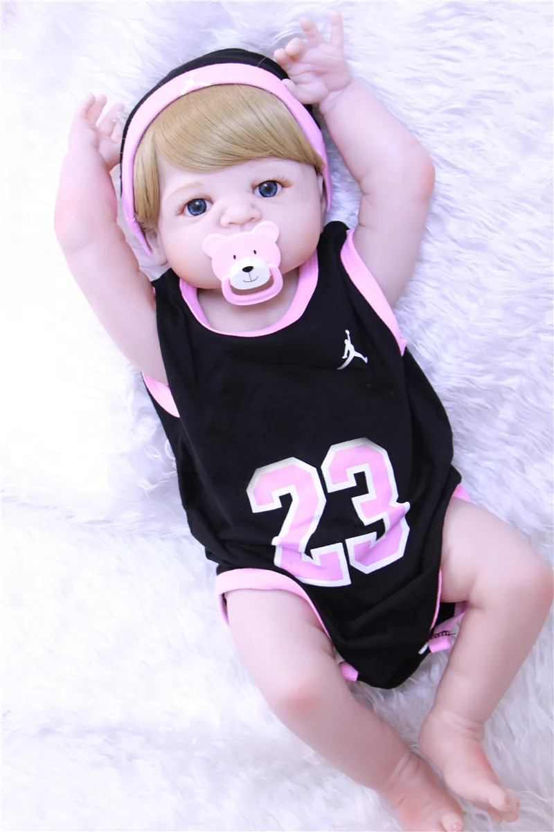Полноразмерная силиконовая кукла младенец 55 см игрушки игровой домик для