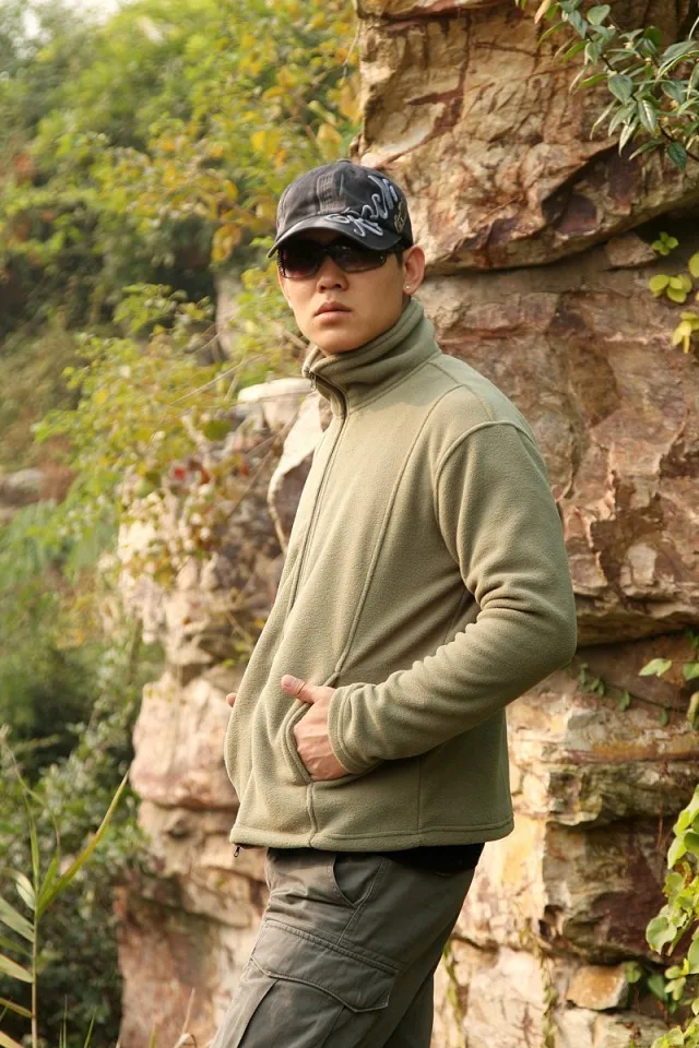 TAD армейский Термальность флис армия Tactical Softshell флиса Polartec Для мужчин куртка