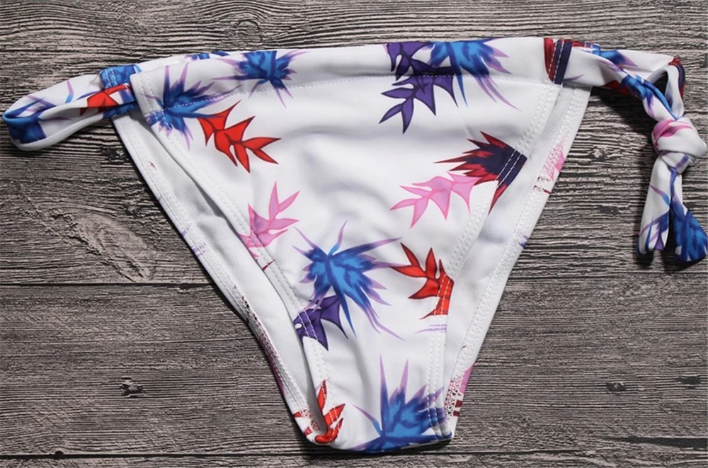 Гофрированная печать листьев Купальник Летний женский сексуальный комплект