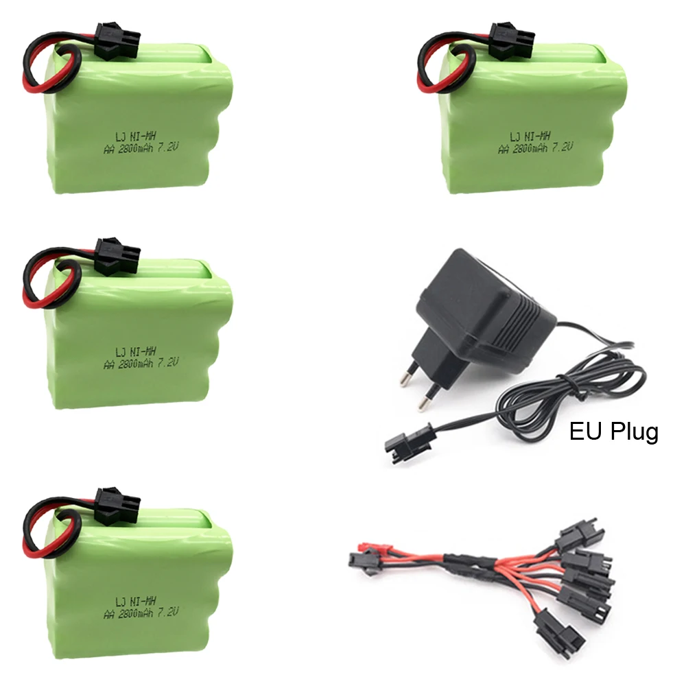Аккумуляторная батарея 7 2 v 2800 mAh Ni MH AA с зарядным устройством набор кабелей 5 в 1