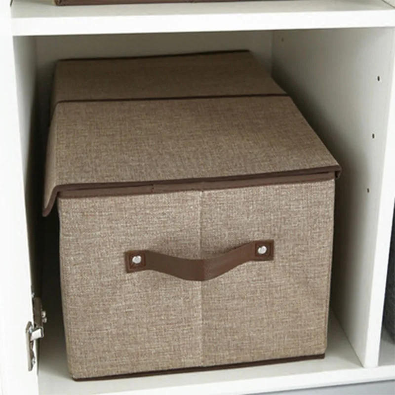 Креативный хлопковый ящик для хранения с двойным покрытием многофункциональный