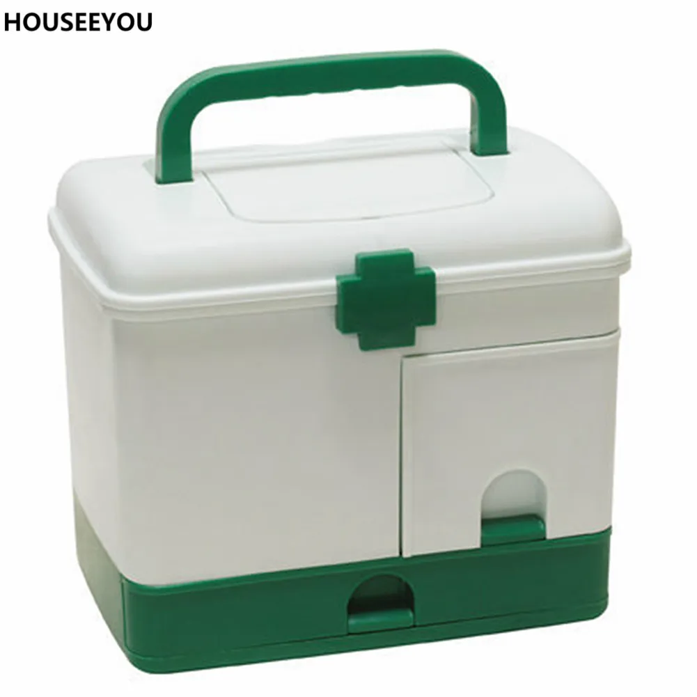 Большой домашний Многоуровневый Набор первой помощи ящики и корзины для