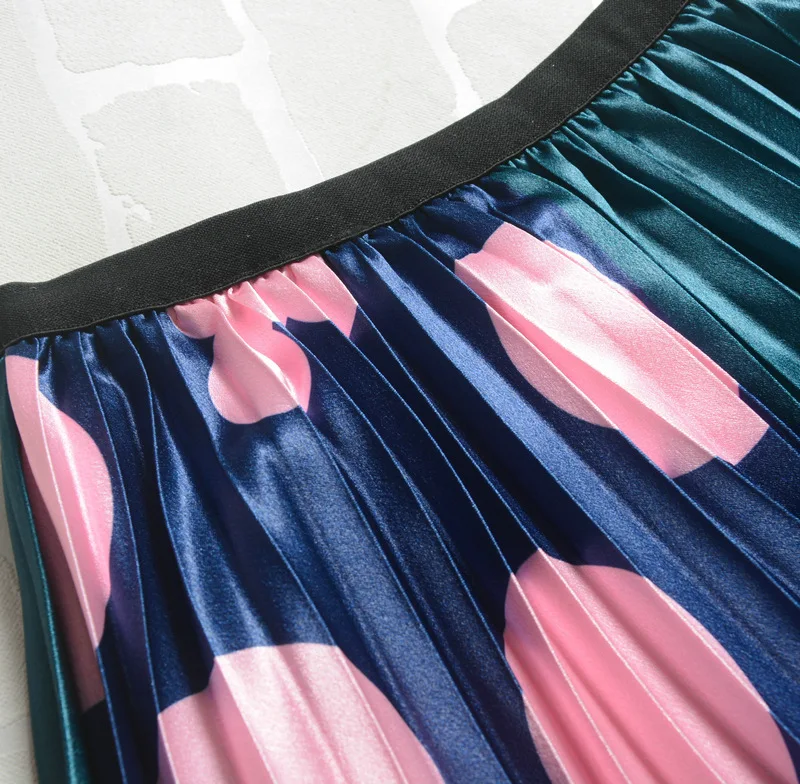 Женская плиссированная длинная юбка с принтом комиксов для девочек 8380 2019|Женские