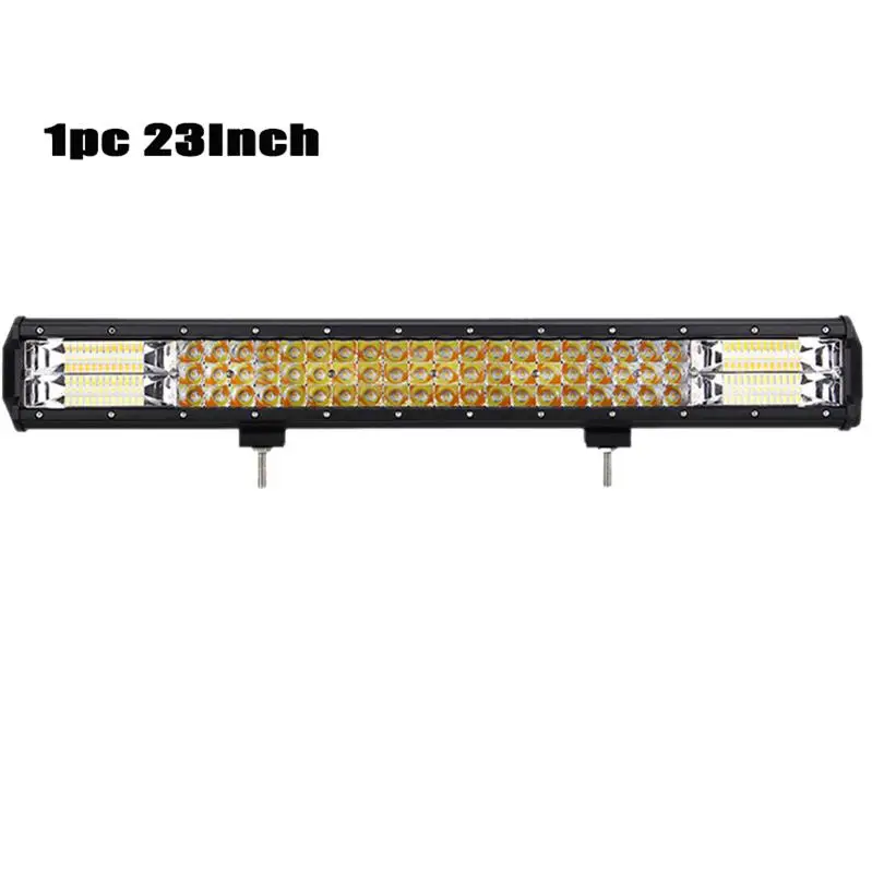 1x23inch Светодиодный светильник Бар Offroad 4x4 4-23 дюймов 7D рабочий светильник Янтарный Белый Двойной Цвет стробоскопическая вспышка для автомобиля Трактор Лодка 4WD внедорожник ATV 12V 24V - Цвет: 1x23inch