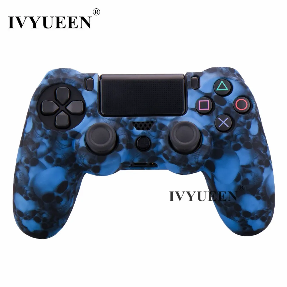 Силиконовый чехол IVYUEEN Ghost Skull с принтом для playstation 4 PS4 Pro для Dualshock 4 Slim с джойстиками