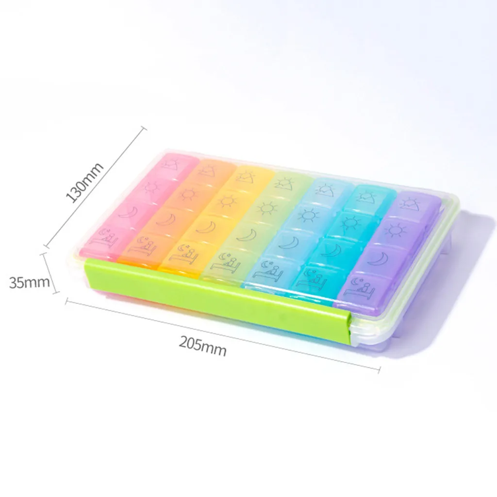 Таблетница 28 дней медицина диспенсер для таблеток Органайзер Для еженедельного хранения Чехол очень большой Новое поступление#20190327
