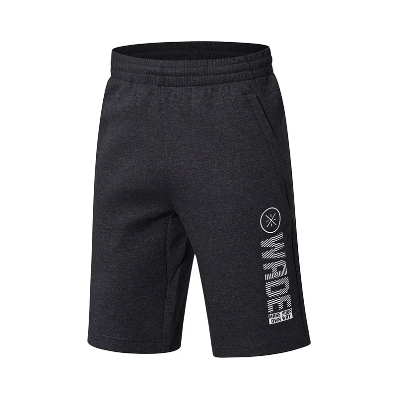 Li-Ning Men Wade Basketball Shorts Pockets 87% Cotton 13% Polyester Printing LiNing Comfort Sports AKSN271 MKD1569 | Спорт и