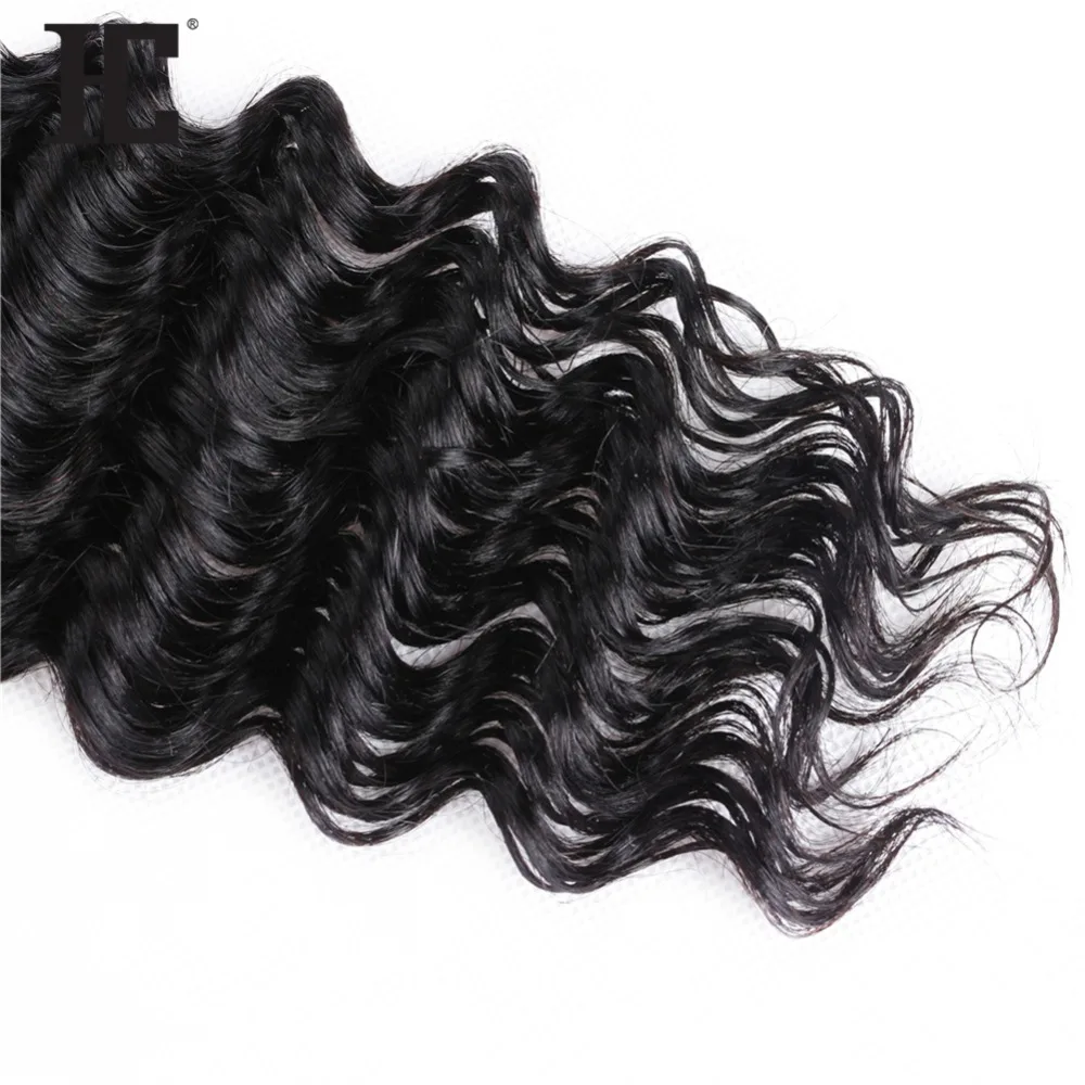 HC бразильские пряди волос с глубокой волной без застежки/Средняя/три части 4 шт