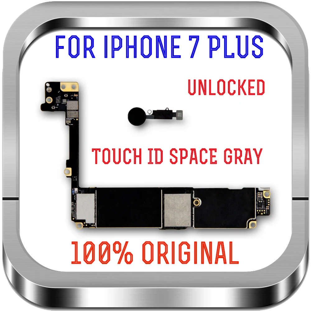 Материнская плата для iPhone 7 Plus Touch ID 100% оригинальные разблокированные логические