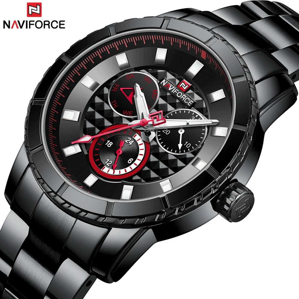 Мужские часы NAVIFORCE модные спортивные кварцевые от ведущего бренда роскошные