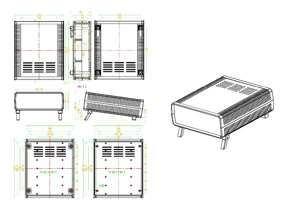 

HQ Instrumentation ABS Project Enclosure Box Case,White, 175x210x65mm