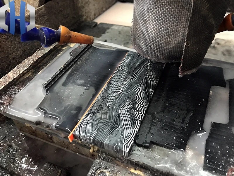 G10 держатель для инструмента материал DIY ручка для инструмента композитный материал дамасский узор G-10 держатель для инструмента патч материал 130*45*8 мм