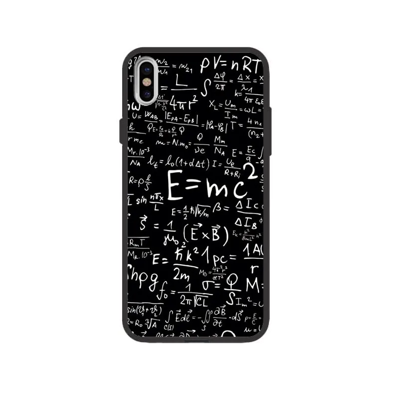 Космическая Луна астронавт Математика английские Чехлы для iphone 7 8 X SE чехол 6 7plus XR