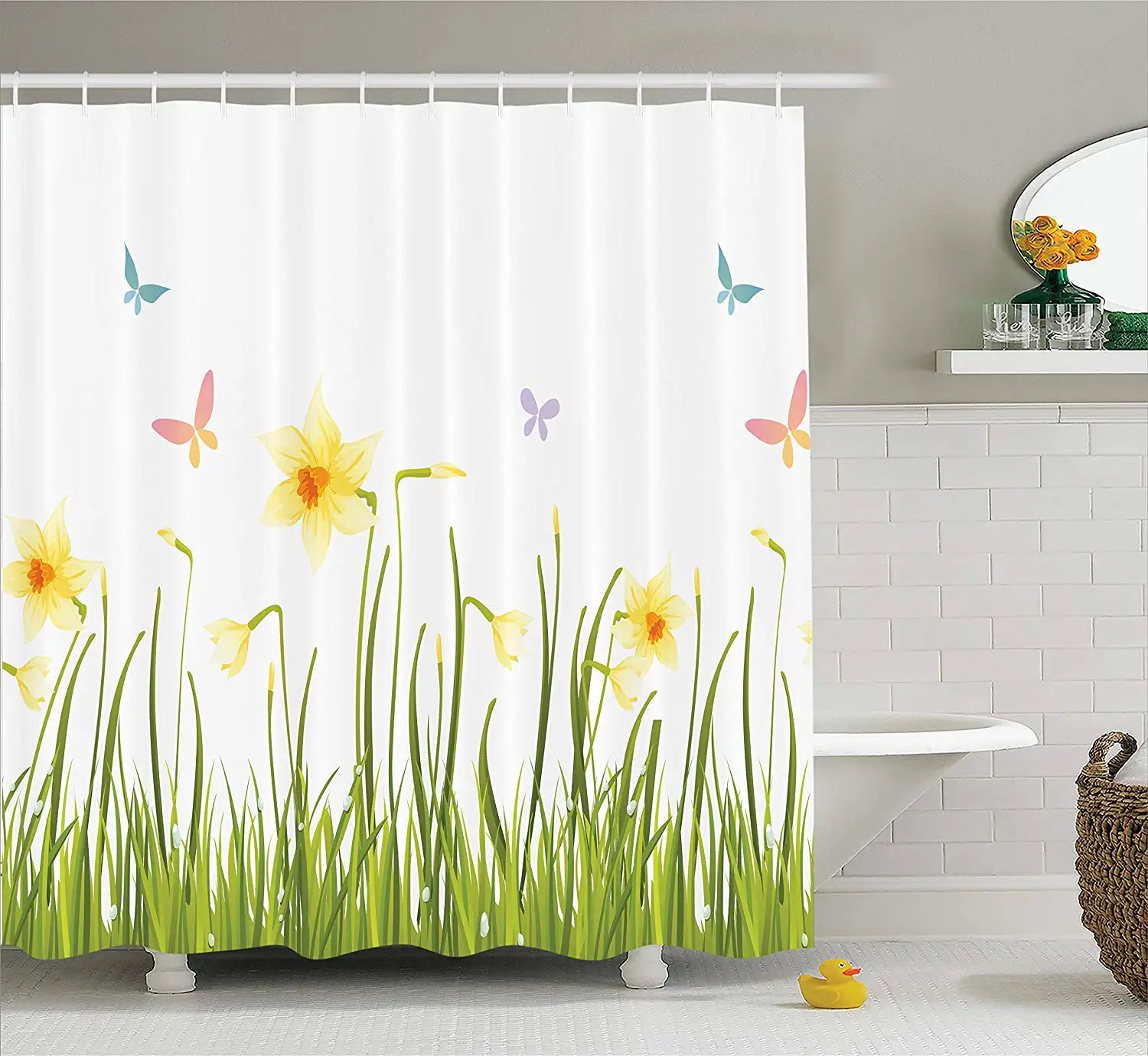 Душевая занавеска для ванной из полиэстера с изображением диффилового поля