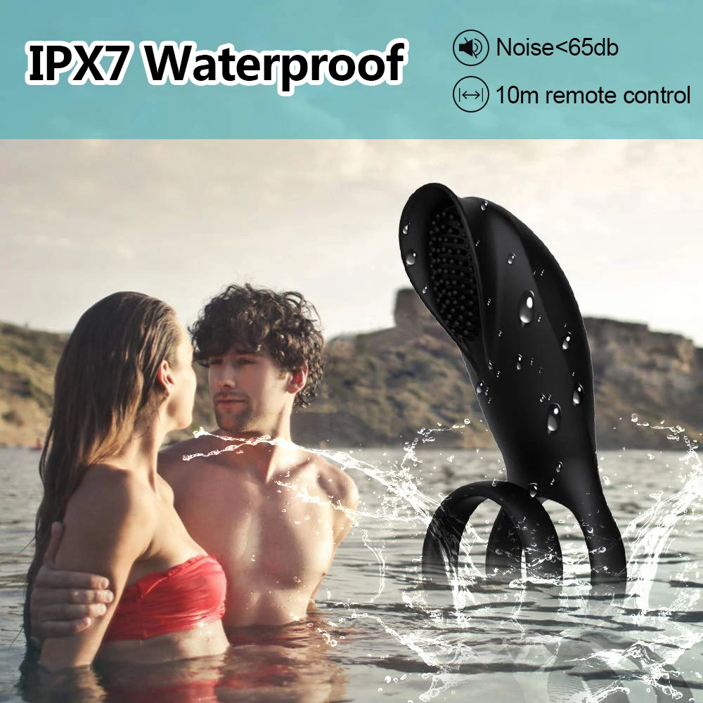 Дистанционное управление Мужской пенис вибрационное кольцо для мужчин Задержка