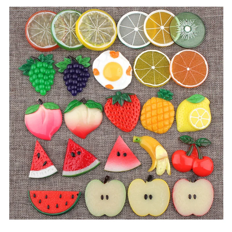 CCINEE 1 шт. Смола 23 стиля фрукты для брелок серьги DIY кулон в виде рыбьего хвоста материал