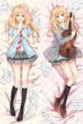 Наволочка для подушки с аниме Shigatsu wa Kimi, без использования, сексуальная девушка Miyazono Kaori otaku Dakimakura, обнимающая наволочка