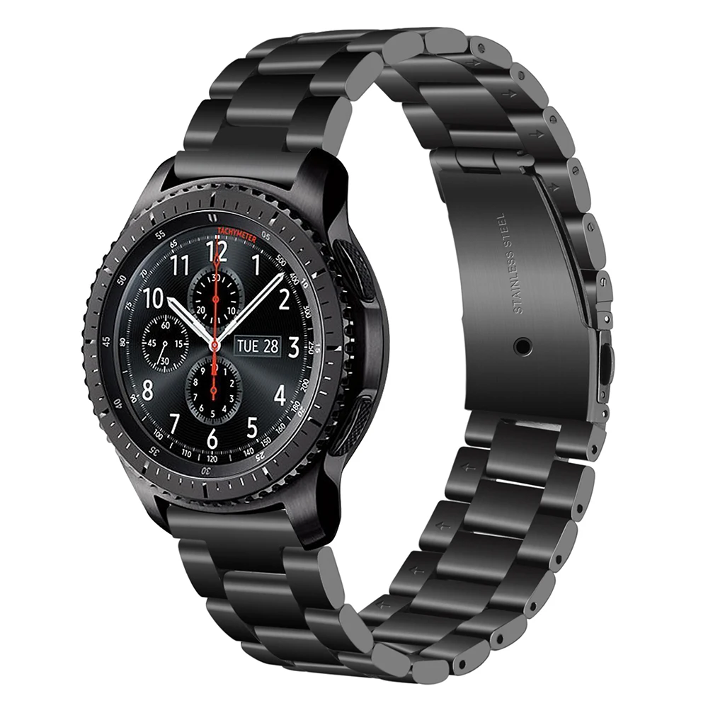 Ремешок для часов из нержавеющей стали 22 мм Миланская петля для samsung Galaxy Watch 46 мм gear S3 ремешок на запястье металлический ремень браслет